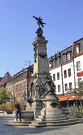 Denkmal für die Ludwig-Eisenbahn in Nürnberg Gostenhof