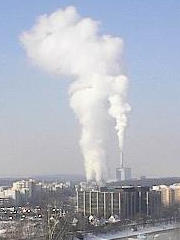 Blick zum Kraftwerk Neuröthenbach, Nürnberg