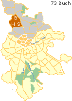 Buch mit Höfles Nordstadt Nürnberg, Lage der Stadtteile im Stadtplan