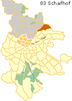 Schafhof in Nordstadt Nürnbergs,  Lage der Stadtteile im Stadtplan