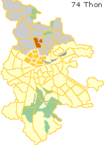 Thon und Kleinreuth hinter der Veste - in Nürnberg Nordstadt, Lage der Stadtteile im Stadtplan