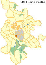 Dianastraße - Wohngebiet in der Südstadt Nürnbergs